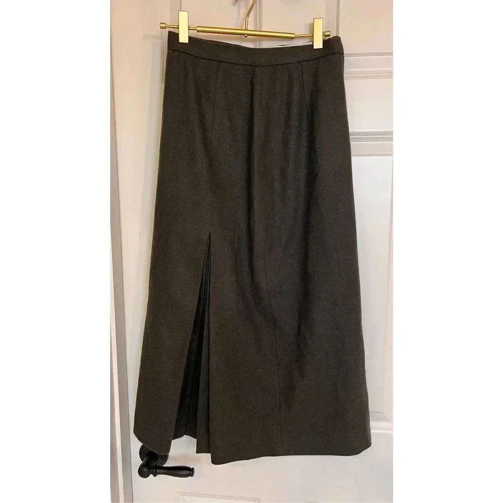 Vintage J.H. Collectibles Women’s Size 2 XS small Wool green Dress Long Skirt